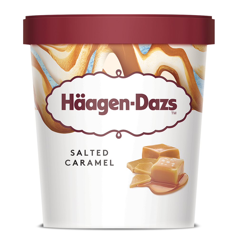 Haagen Dazs Salted Caramel Pint, front of package